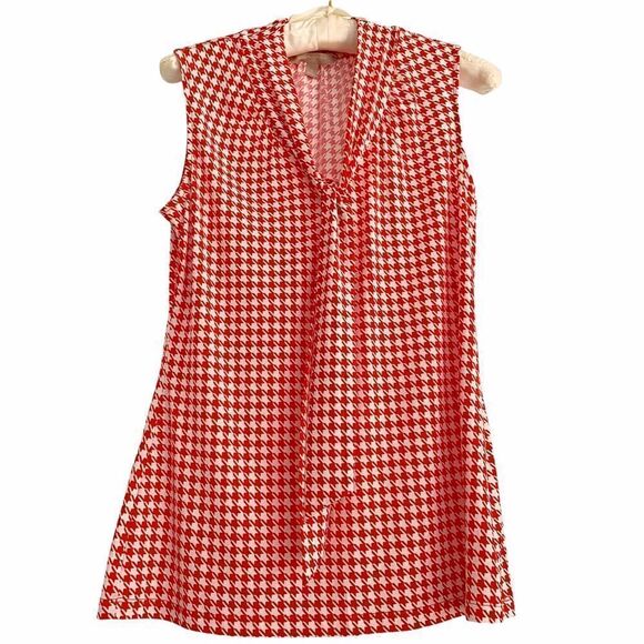 Banana Republic Red Gingham Tie Front Top Small - Picture 1 of 7
